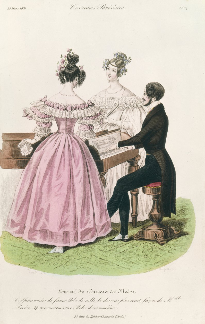 Moteplate fra Journal des Dames et des Modes, 23. mars 1836 av Louis Marie Lante