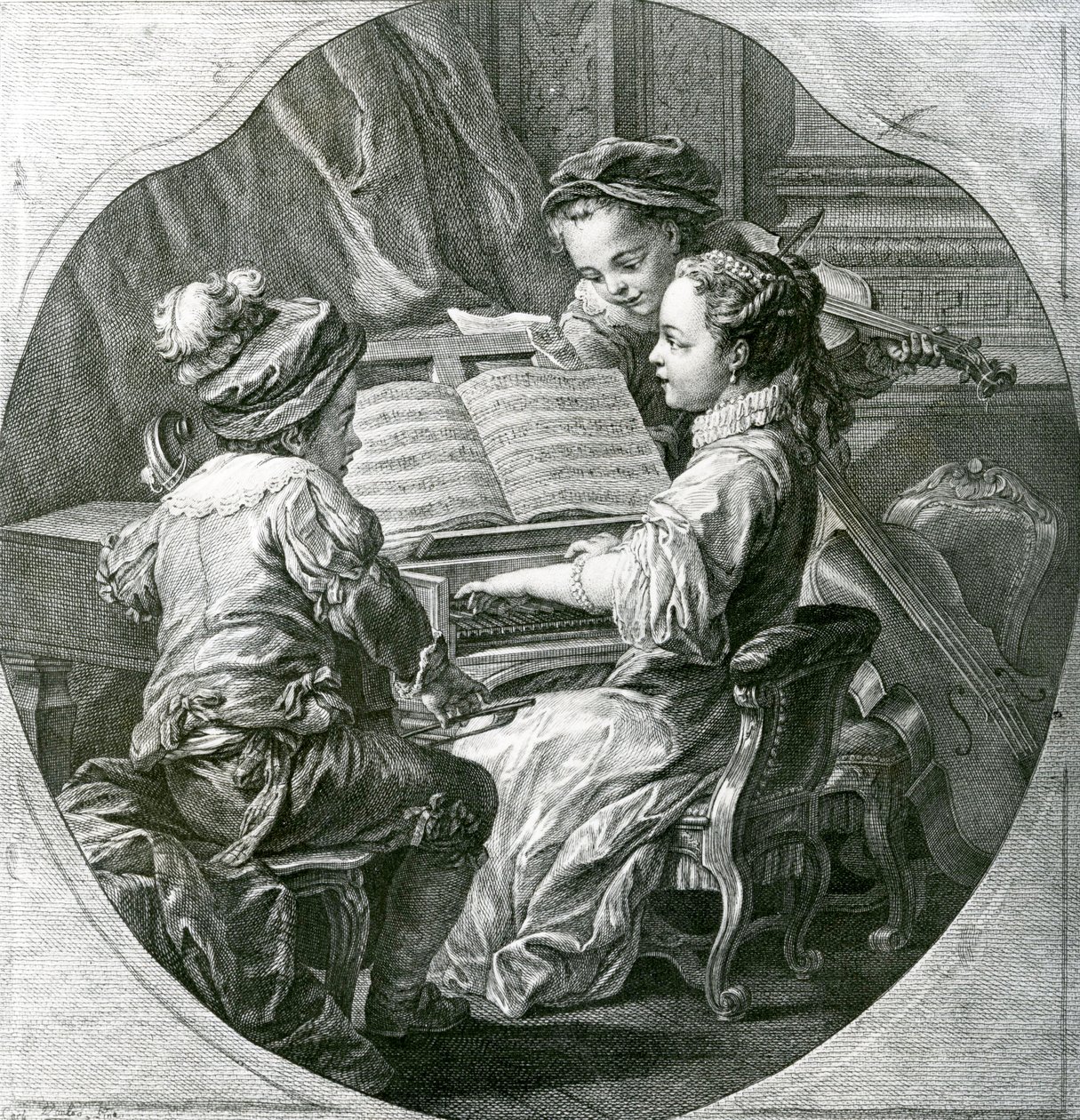 En allegori av musikk, La Musique, 1756 av Louis Michel van Loo