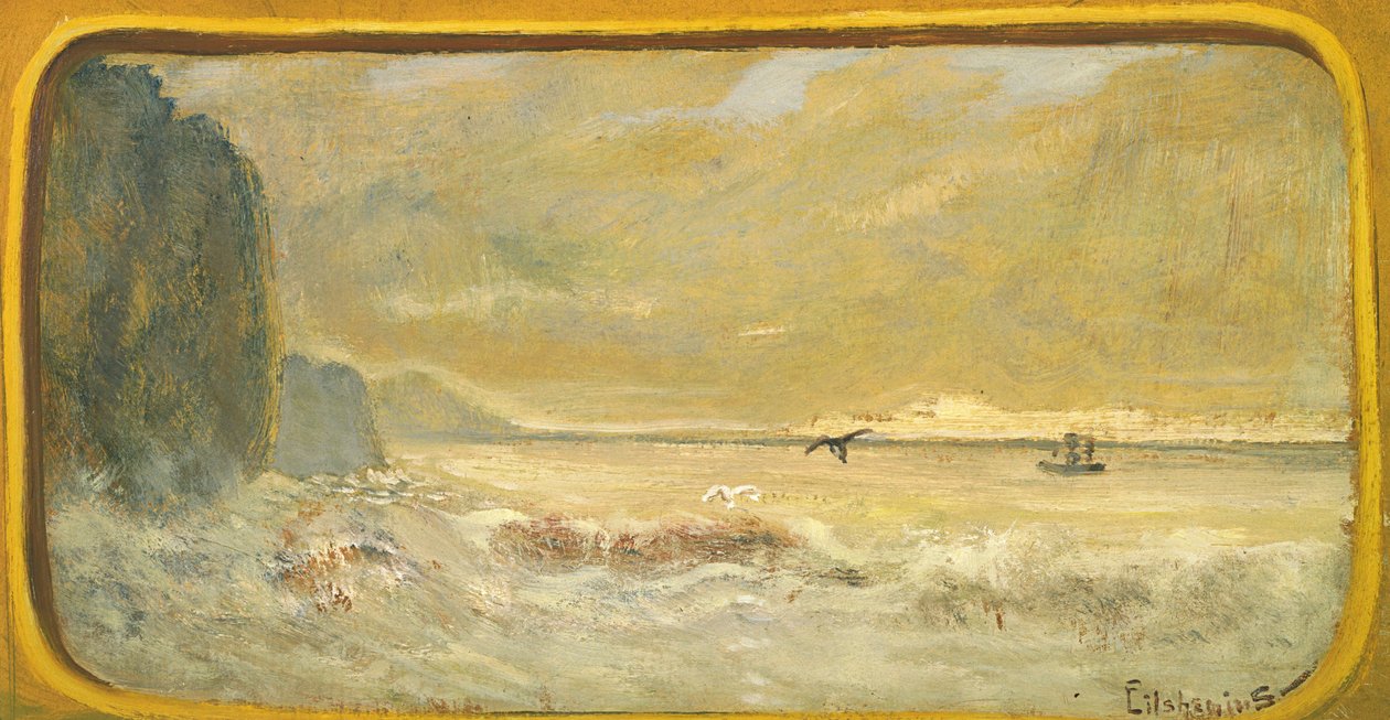 Surf og båt av Louis Michel Eilshemius