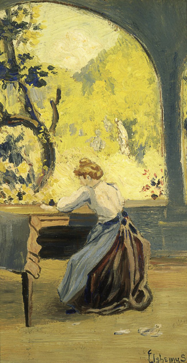 Veranda om våren av Louis Michel Eilshemius