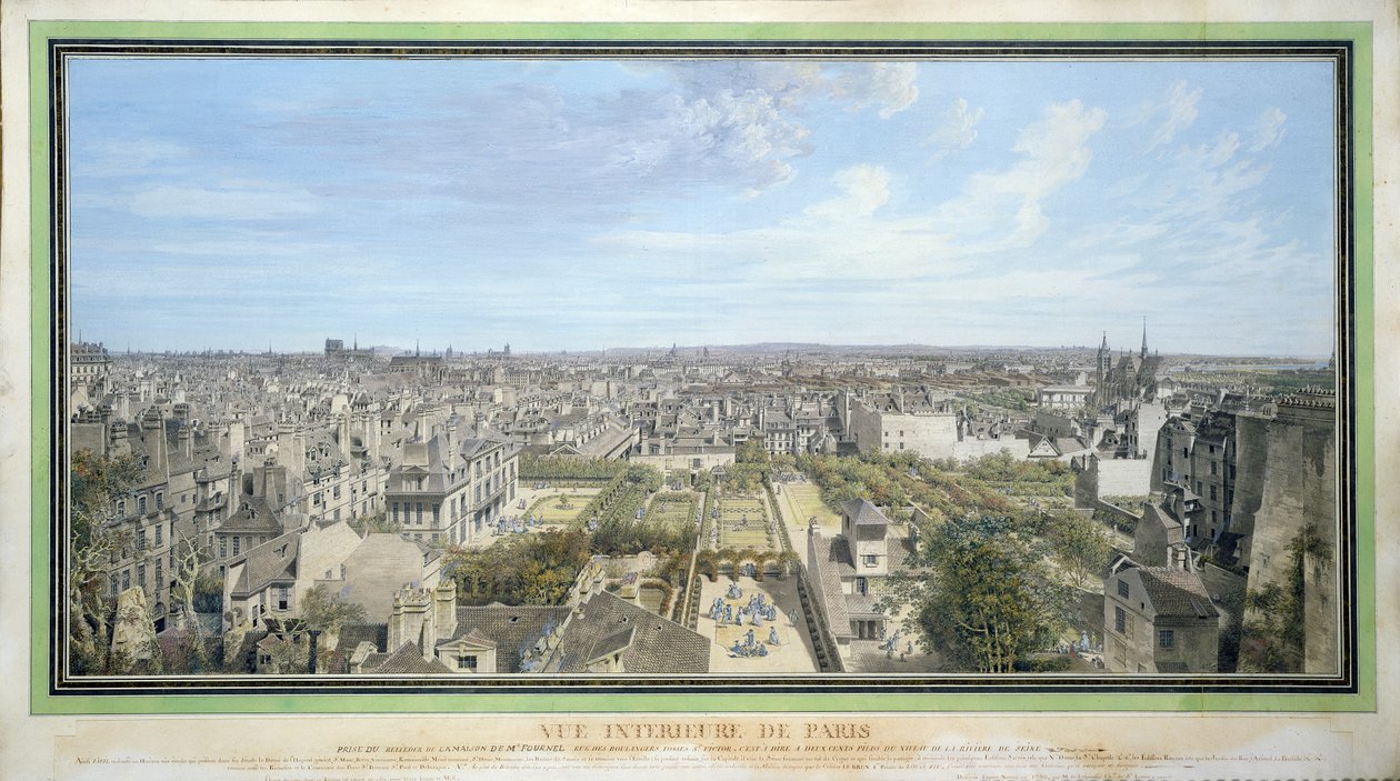 Panoramautsikt over Paris mot nord, 1786 av Louis Nicolas de Lespinasse
