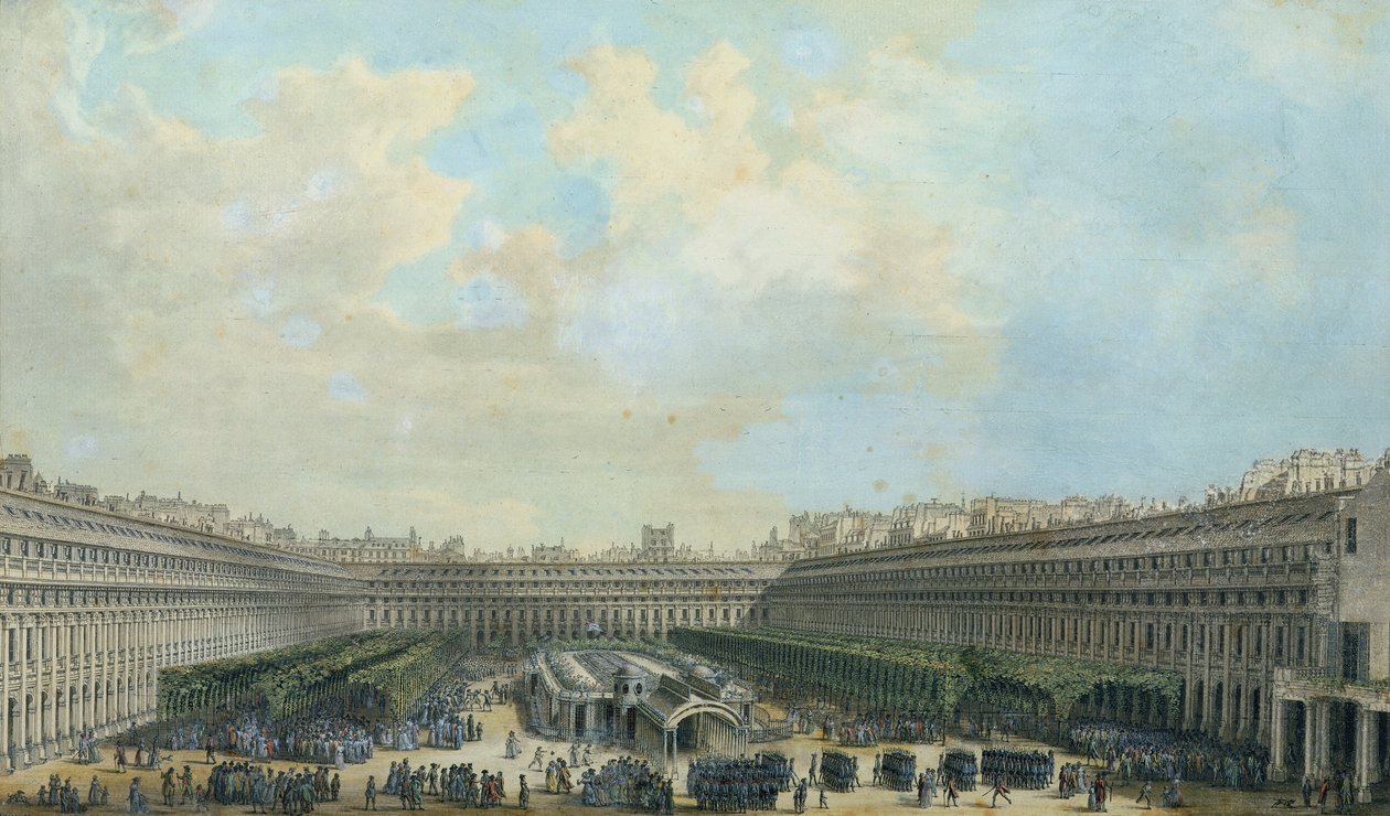 Hagen til Palais Royal, 1791 av Louis Nicolas de Lespinasse