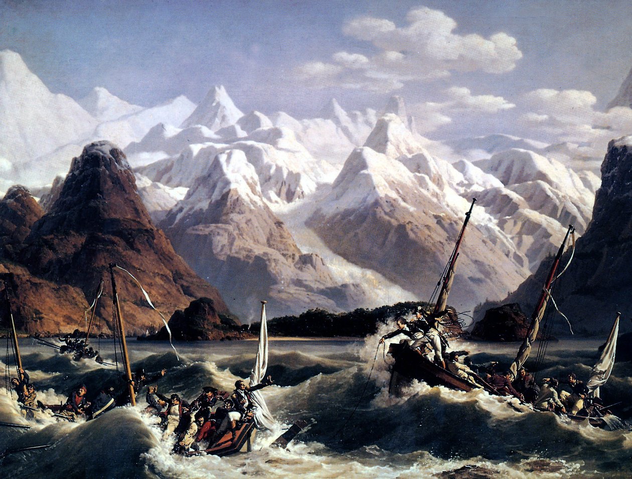 Forlis av flåten til sjømann Jean Francois de Galaup kalt La Perouse av Louis Philippe Crepin