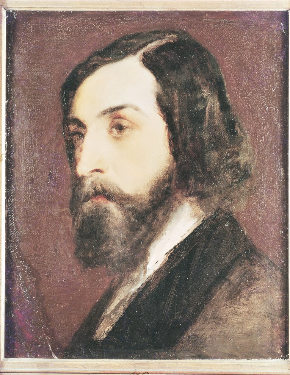 Portrett av Alfred de Musset (1810-57) av Louis Picard