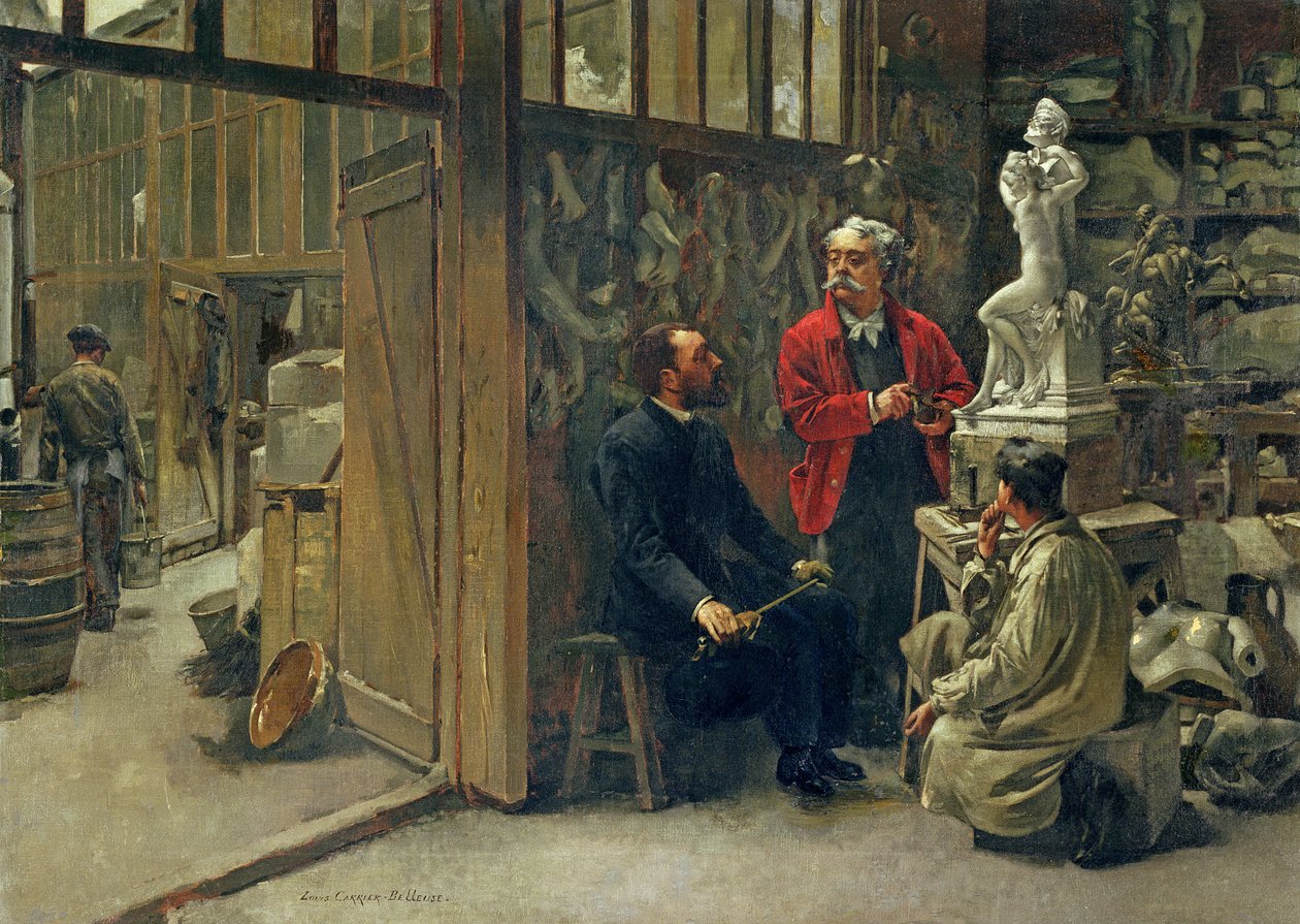 The Sculptors Studio, ca. 1870 av Louis Robert Carrier Belleuse