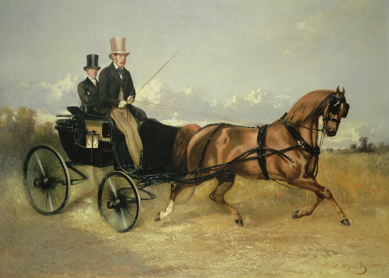M. le Comte de M. i sin Cabriolet av Louis Robert Heyrault
