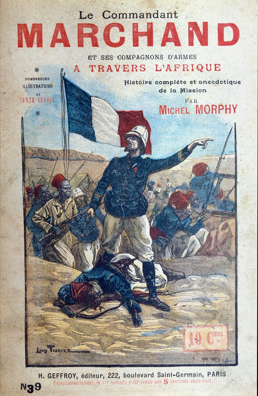 Omslag av en historie om Marchand Mission across Africa av Michel Morphy av Louis Tinayre