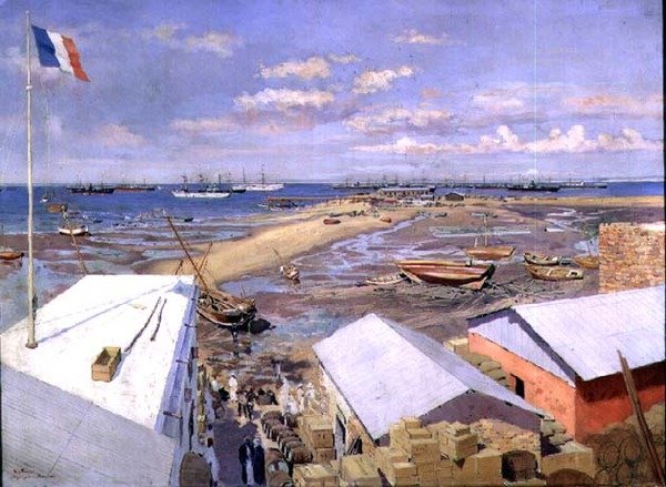 Landingen ved Majunga, 15. mai 1895 av Louis Tinayre