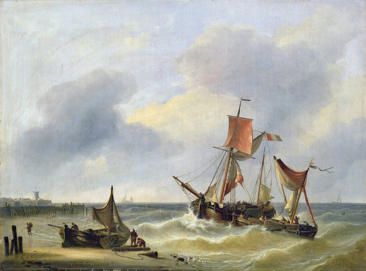 Kystutsikt, 1833 av Louis Verboeckhoven