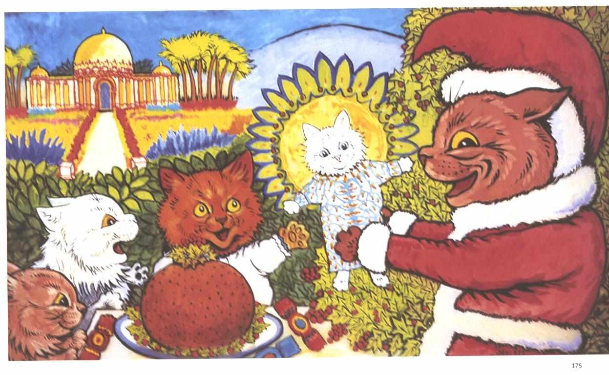 Katzenweihnacht Deutsch: Cats Christmas av Louis Wain