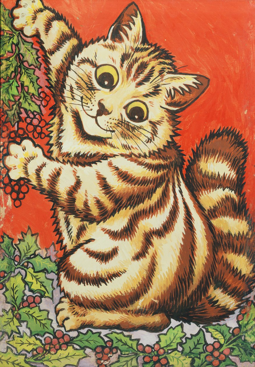 Julekatt av Louis Wain