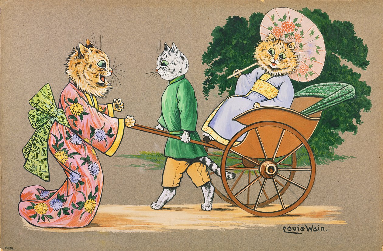 Kjærlighet ved første blikk, ca. 1902-10 av Louis Wain