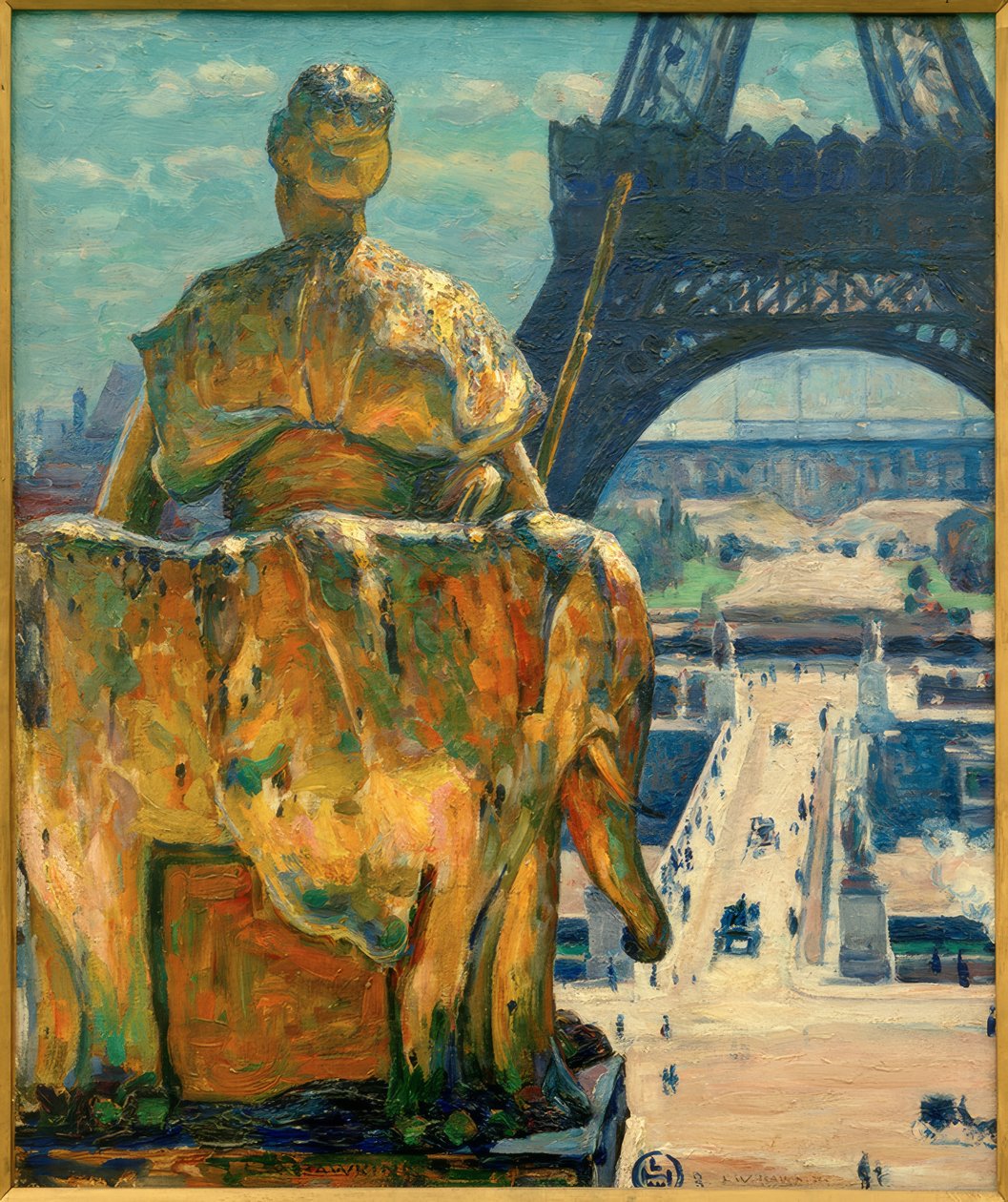 Eiffeltårnet, sett fra Trocadero av Louis Welden Hawkins