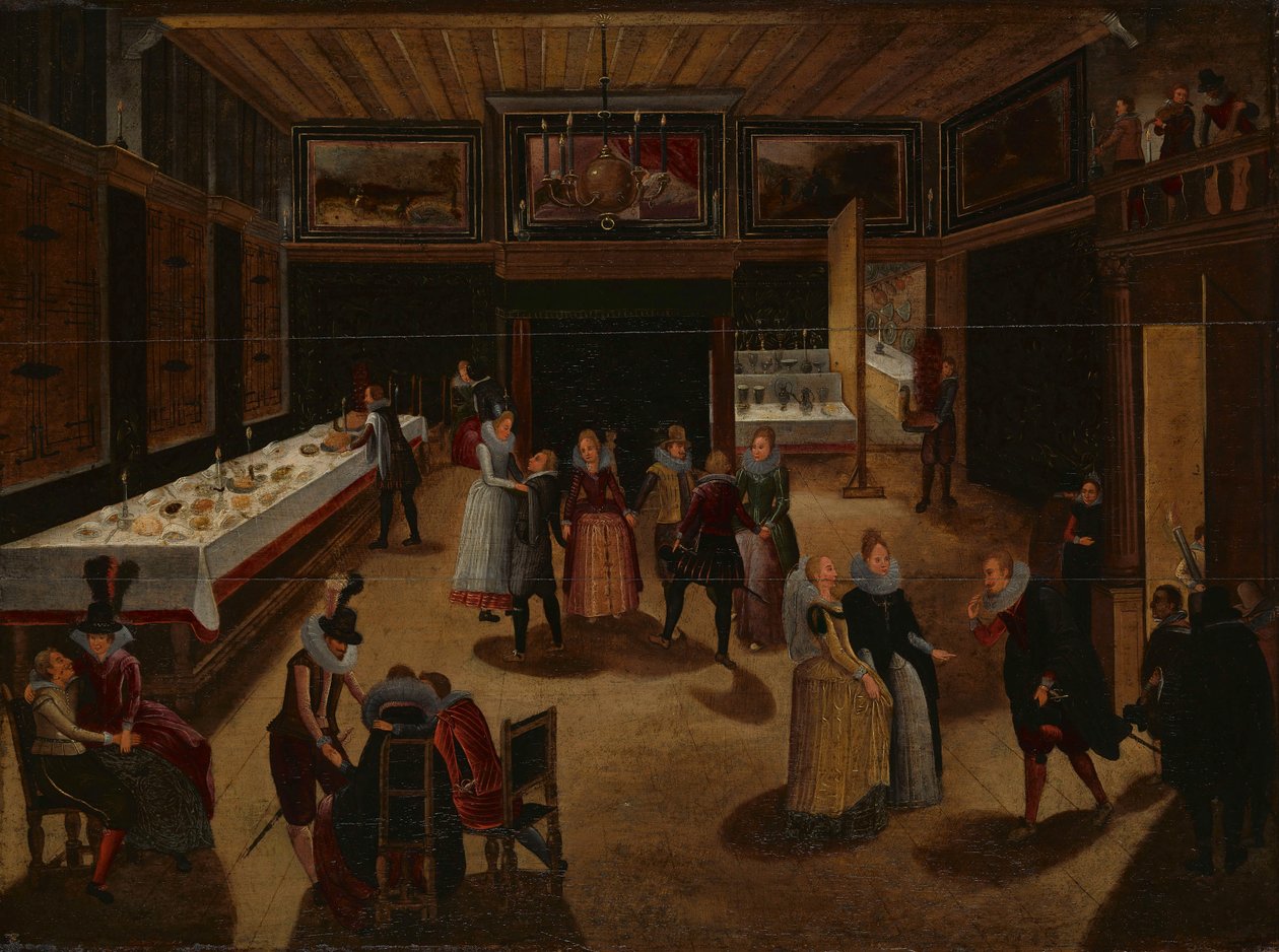Festfest om natten av Louis de Caullery