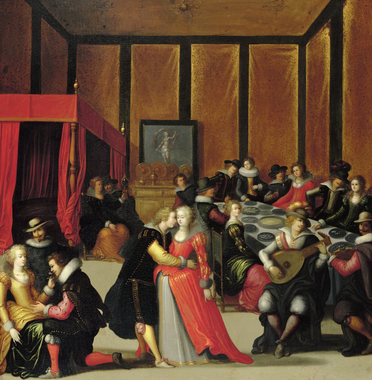 Scene Galante eller De fem sansene av Louis de Caullery