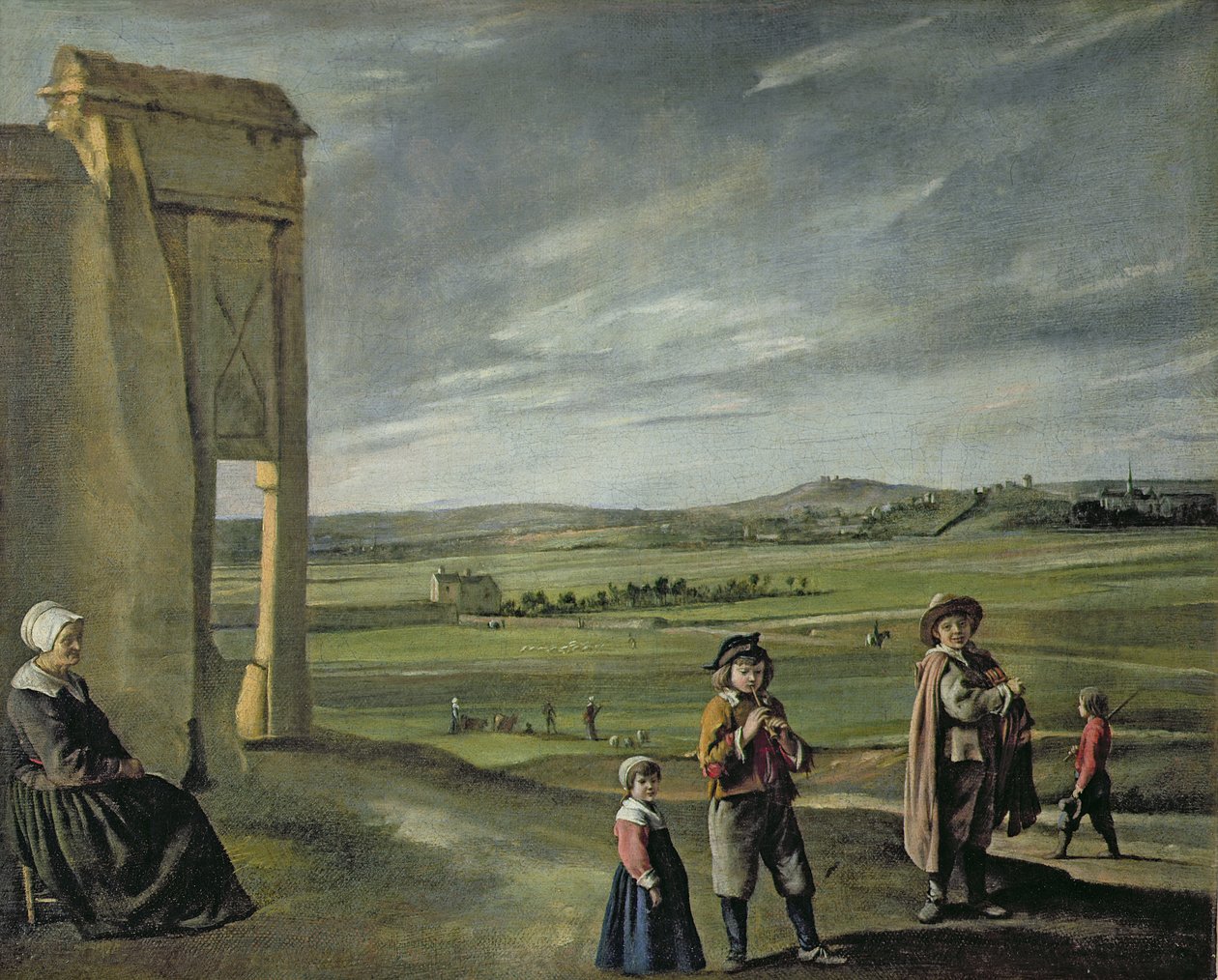 Landskap med bønder, ca.1640 av Louis le Nain