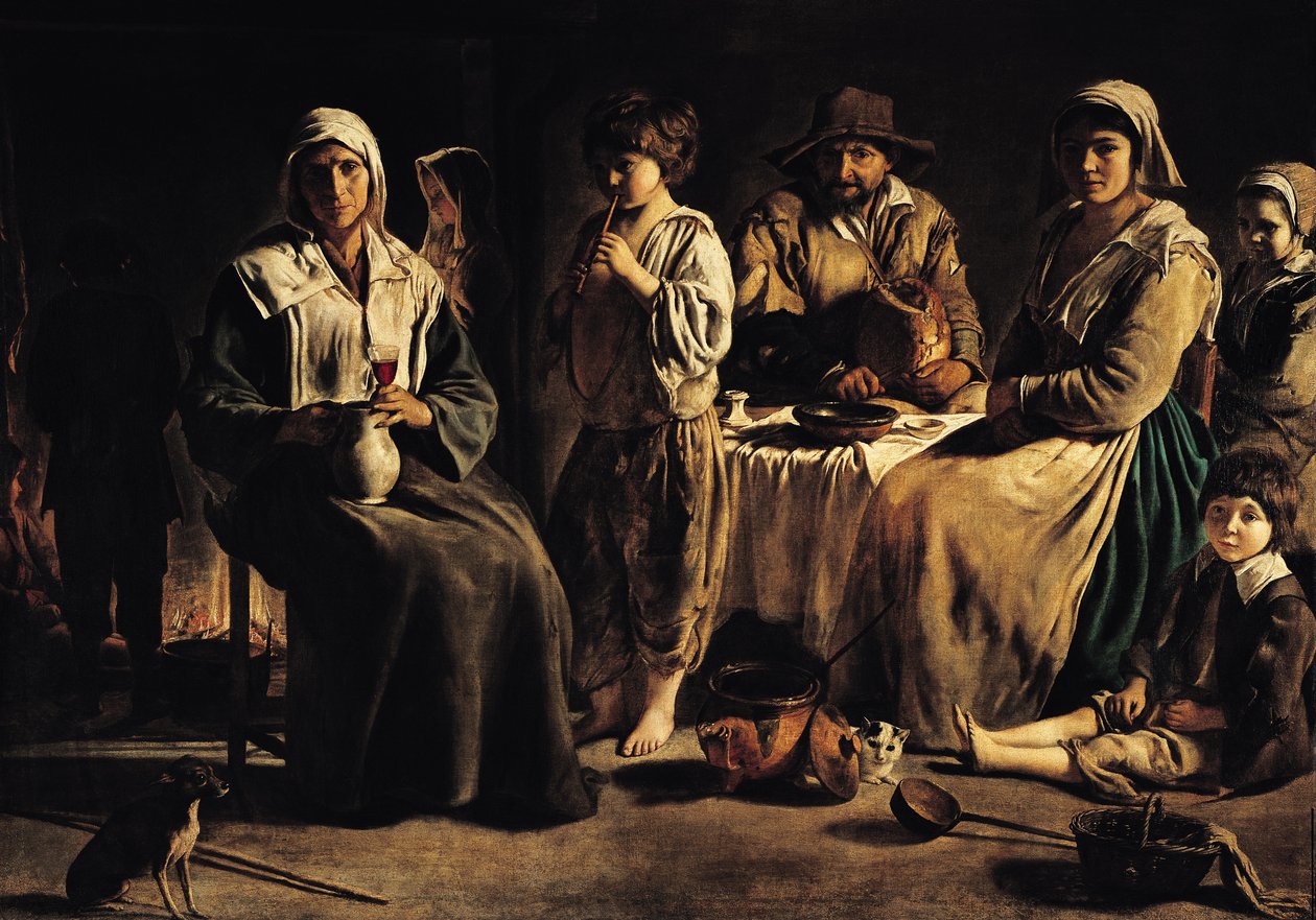 Bondefamilie i et indre, ca. 1643 av Louis le Nain