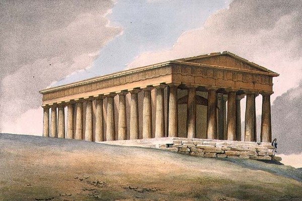 Theseus-tempelet i Athen av Louis (after) Dupre