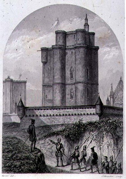 The Keep of Vincennes, gravert av Schroeder (gravering) av Louis (after) Marckl