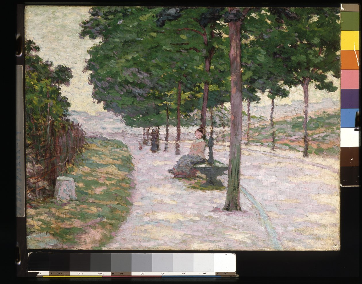 Landskap (olje på lerret) av Louis Abel Truchet
