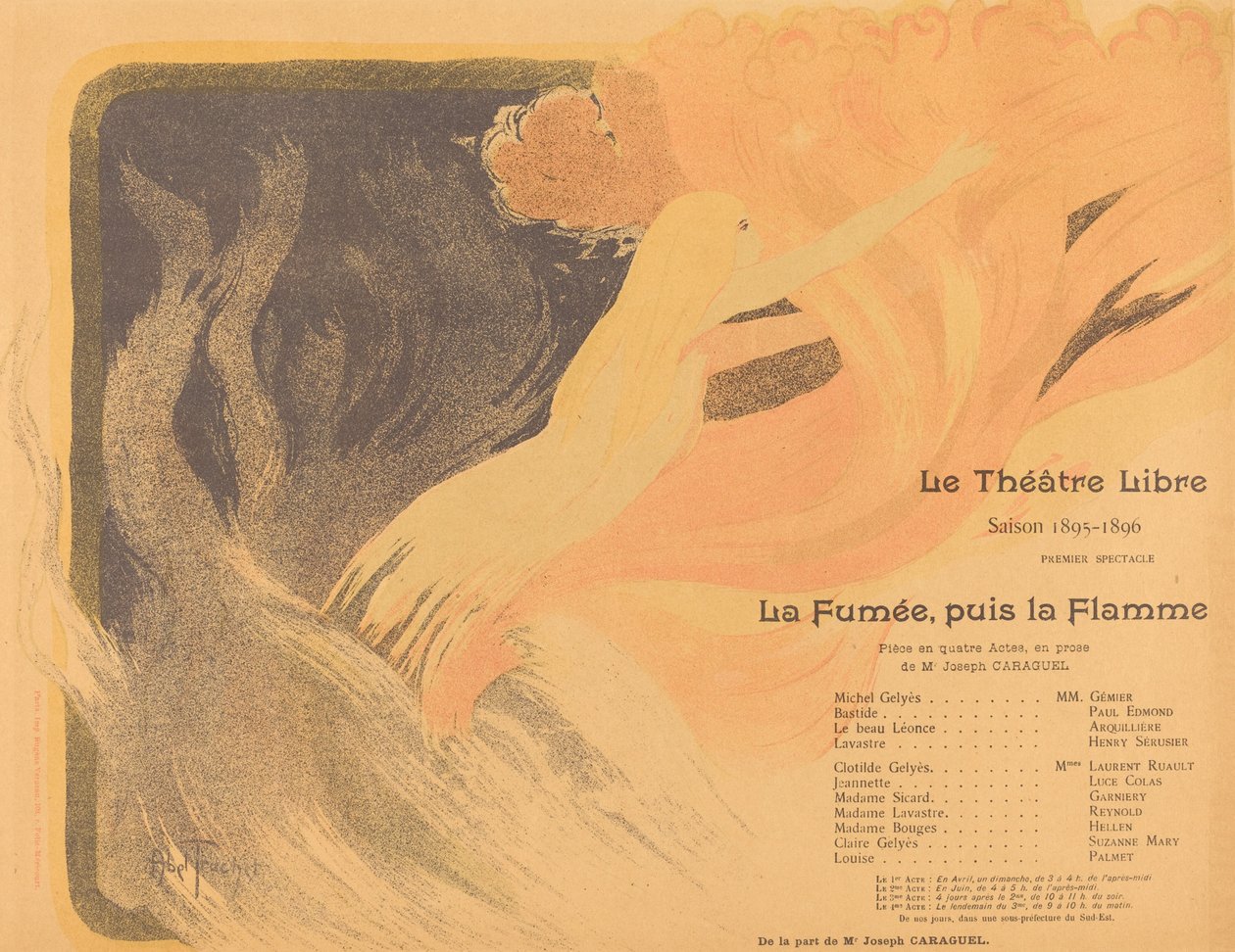 The Free Theatre: The Smoke, then the Flame, 1895. av Louis Abel Truchet