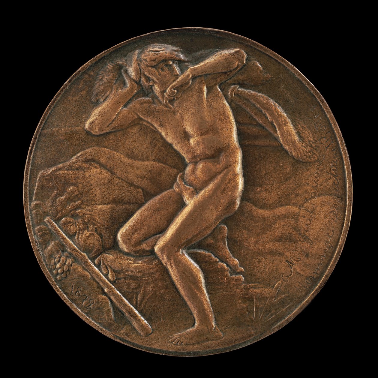Kain Kains fordømmelse forbannet av det evige, 1878. av Louis Alexandre Bottée