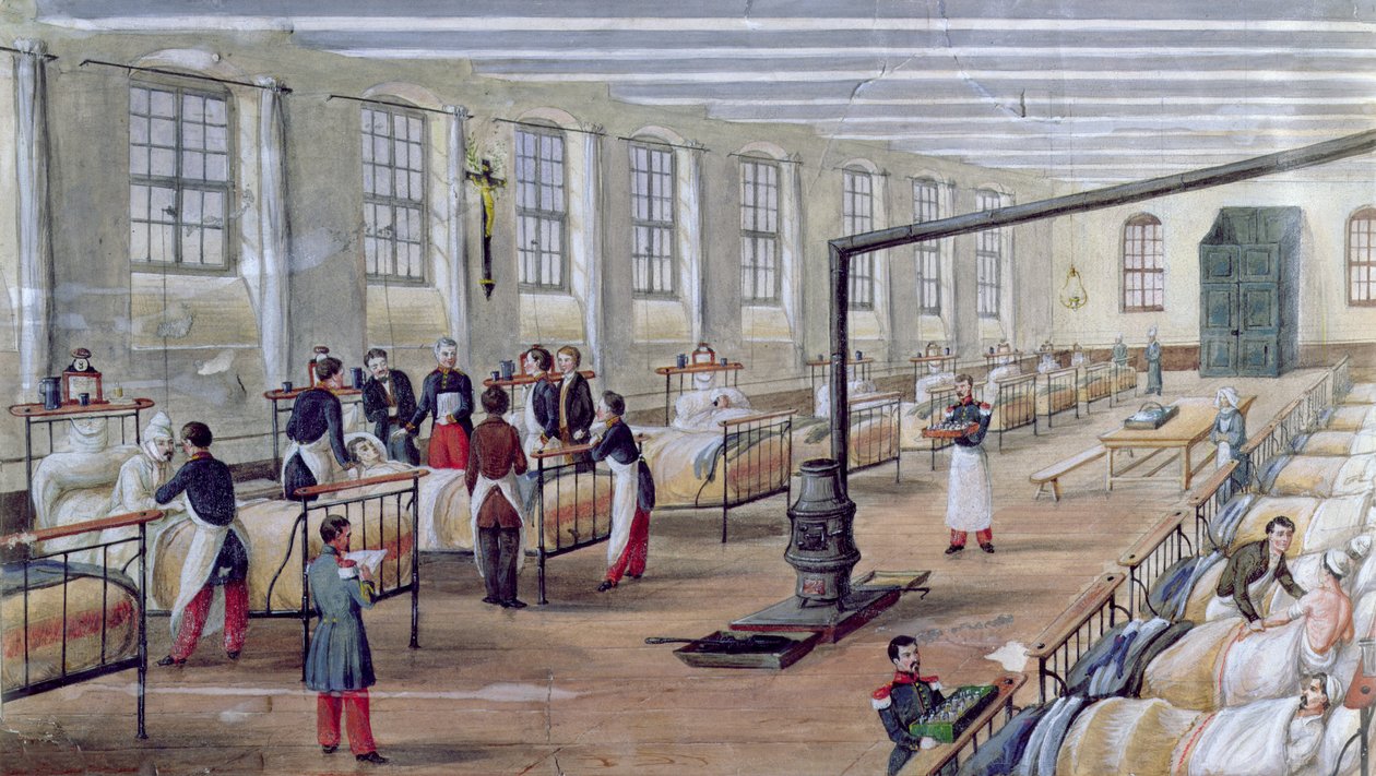 Militærsykehuset i Val-de-Grace i Paris, 1854 av Louis Amable Crapelet