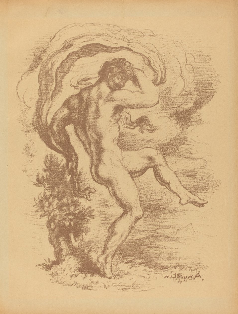 Danser naken, 1897. av Louis Anquetin