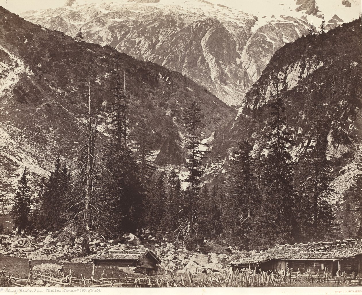 Chalet de Handeck, Hasli-dalen, kanton Bern, Sveits av Louis Auguste Bisson and Auguste Rosalie Bisson