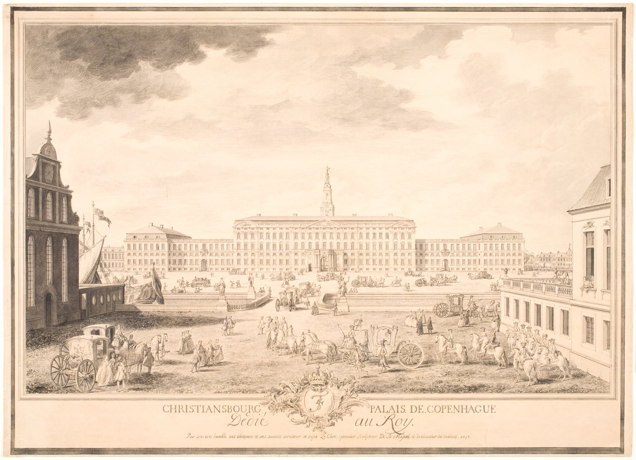 København Palace Christiansburg av Louis Auguste Le Clerc