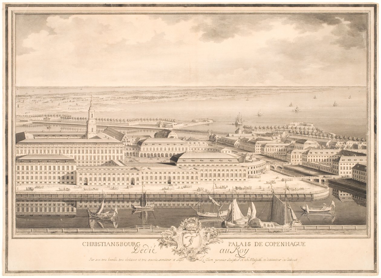 København Palace Christiansburg av Louis Auguste Le Clerc