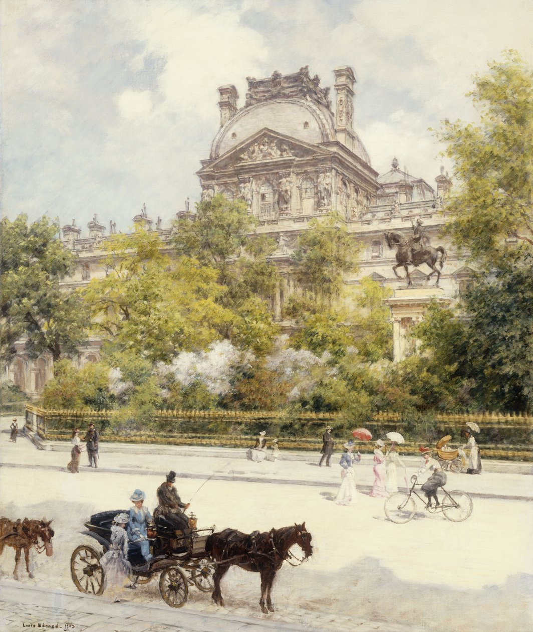 Louvre-plassen av Louis Beraud