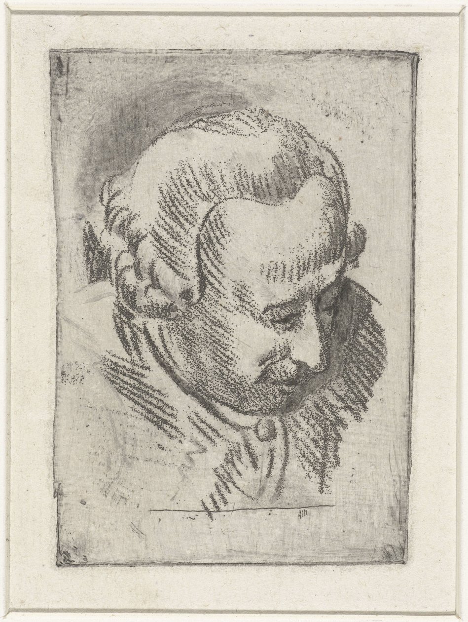 Hovedstudie av Jean Baptiste Coclers av Louis Bernard Coclers