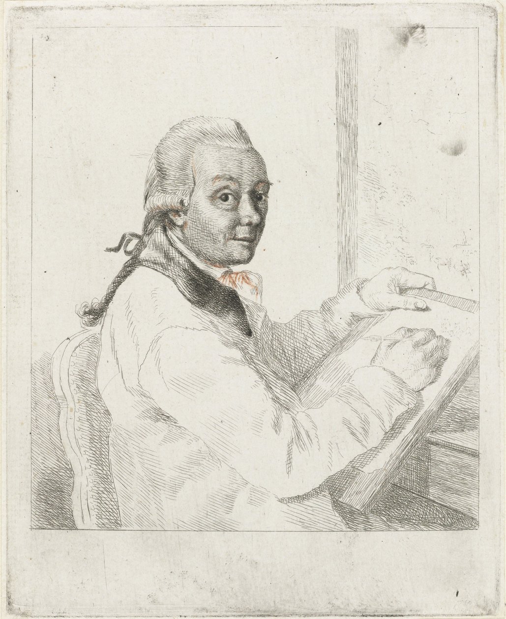 Portrett av kunstneren Johannes Janson, tegning av Louis Bernard Coclers