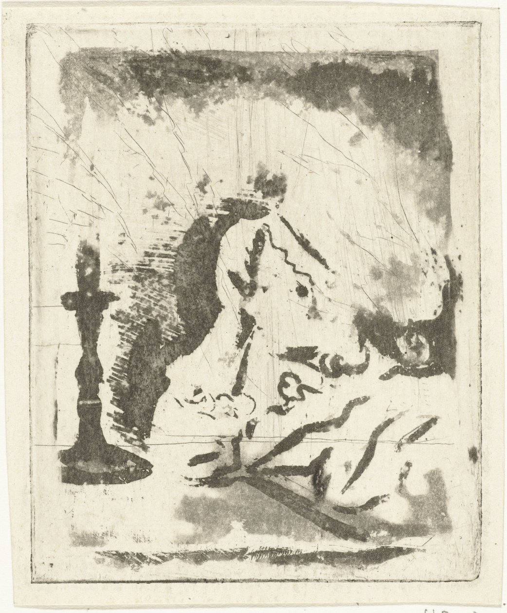 Studiebord med lysekrone av Louis Bernard Coclers