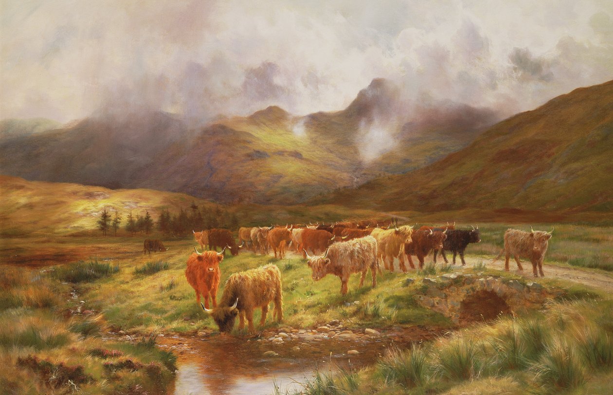 Et høyland kjørte i Strathfillan, Perthshire av Louis Bosworth Hurt