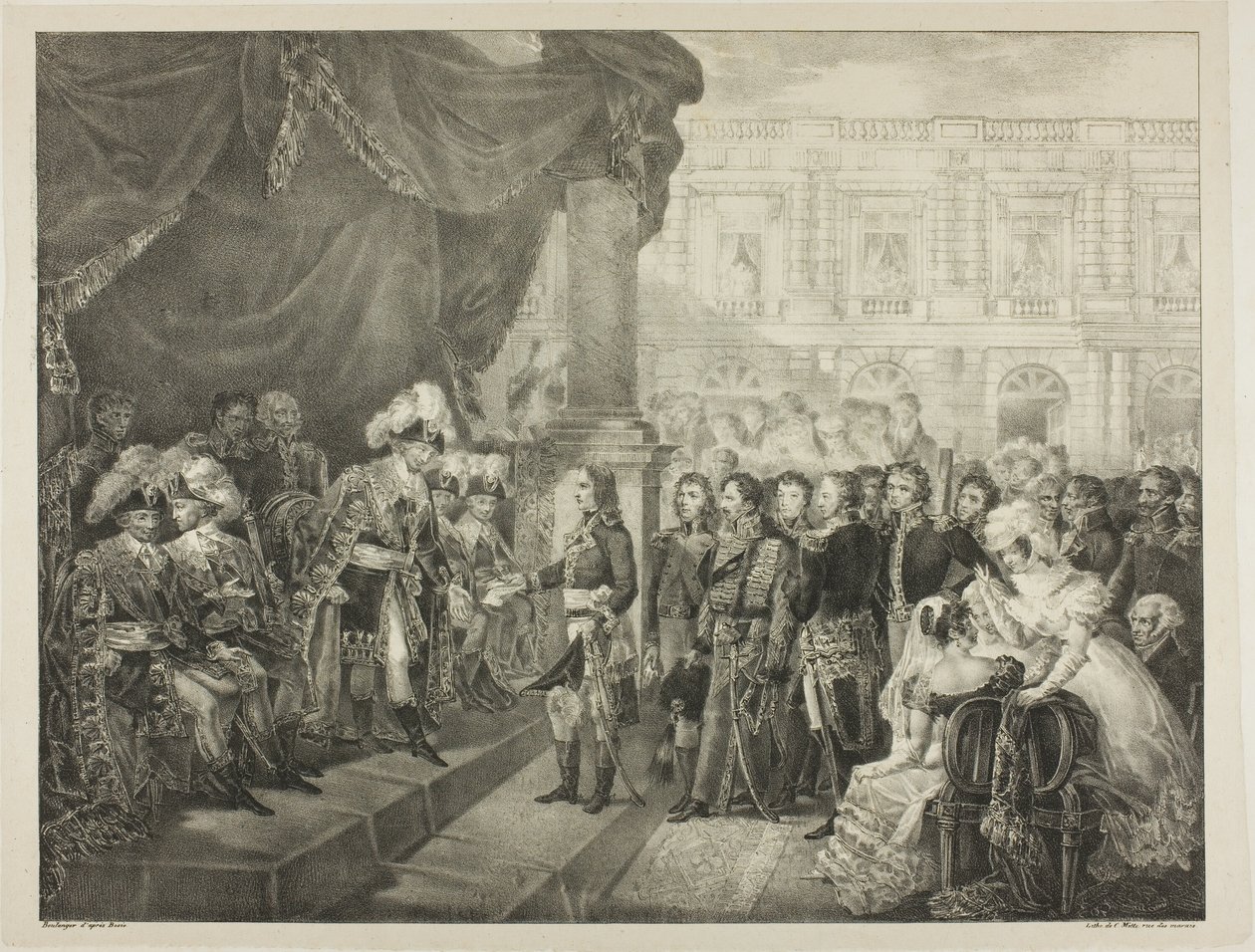 Mottak av Directory, plate 29 fra The Political and Military Life of Napoleon av Louis Boulanger