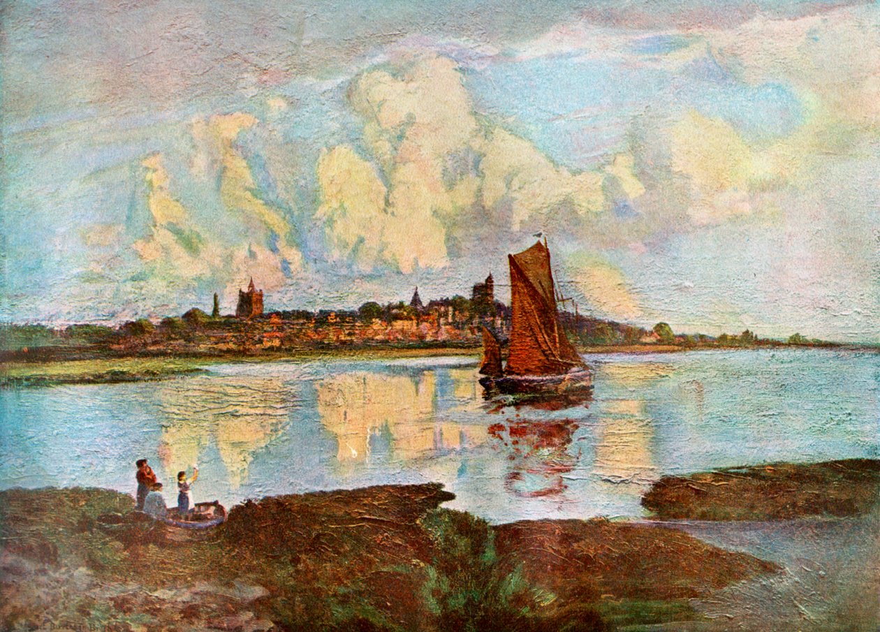 Maldon, fra Heybridge, Essex, 1924-1926. av Louis Burleigh Bruhl