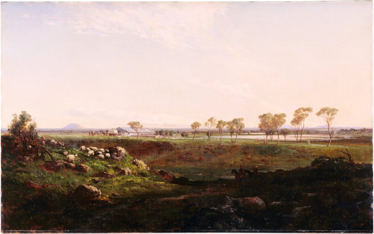 Mount Fyans ullskur Ullskuret nær Camperdown, 1869 av Louis Buvelot