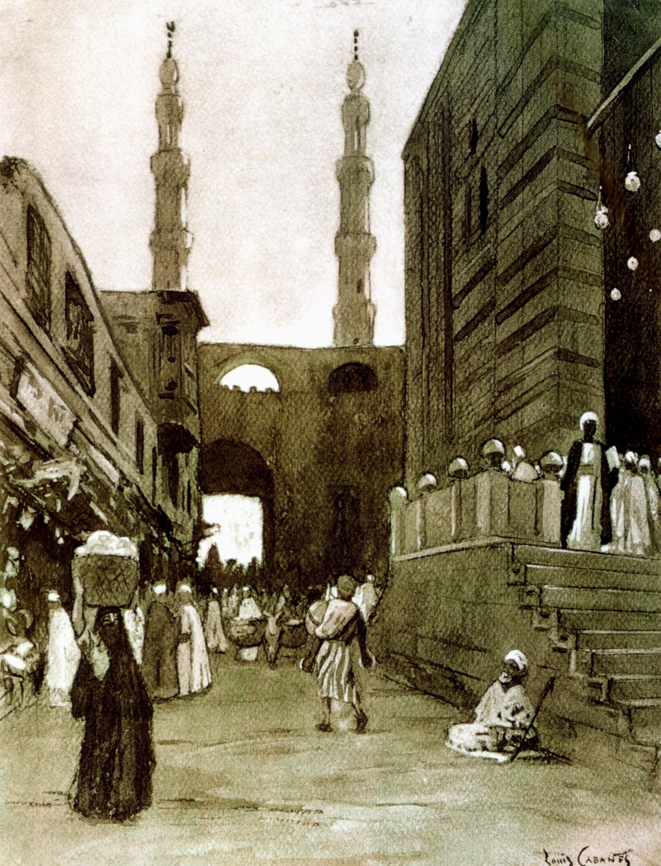 Bab El Fetouh, Kairo, Egypt, 1928 av Louis Cabanes