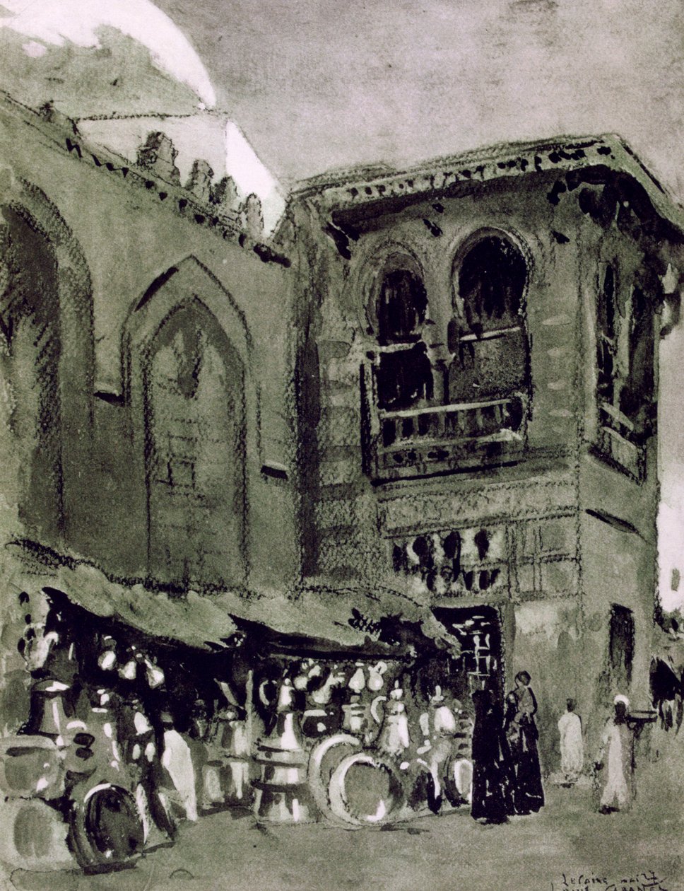 Kobberhandler, Kairo, Egypt, 1928 av Louis Cabanes