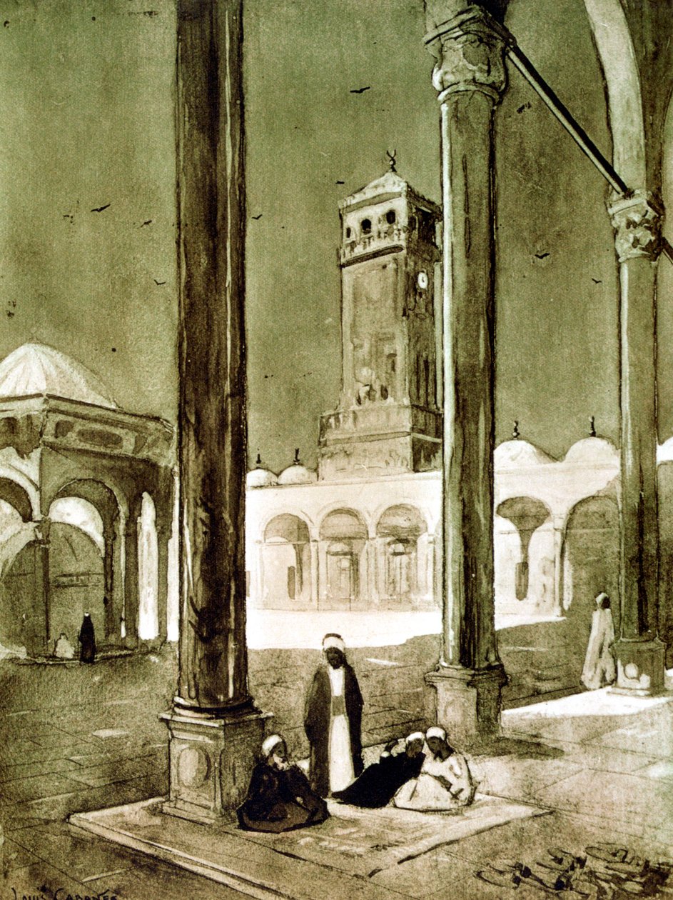Inngang til Muhammad Ali-moskeen, Kairo, Egypt, 1928 av Louis Cabanes