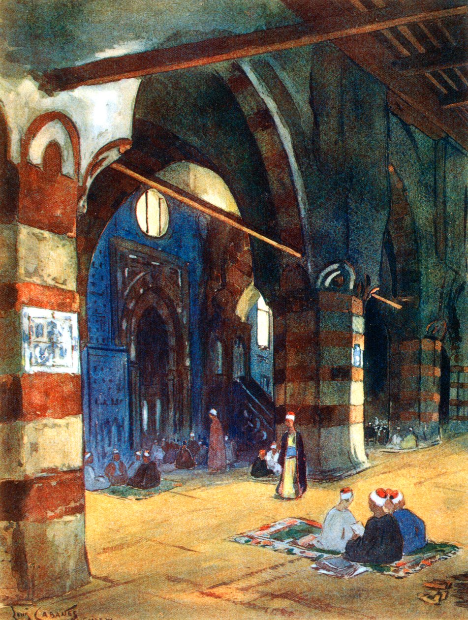 Ibrahim Agha-moskeen, Kairo, Egypt, 1928 av Louis Cabanes