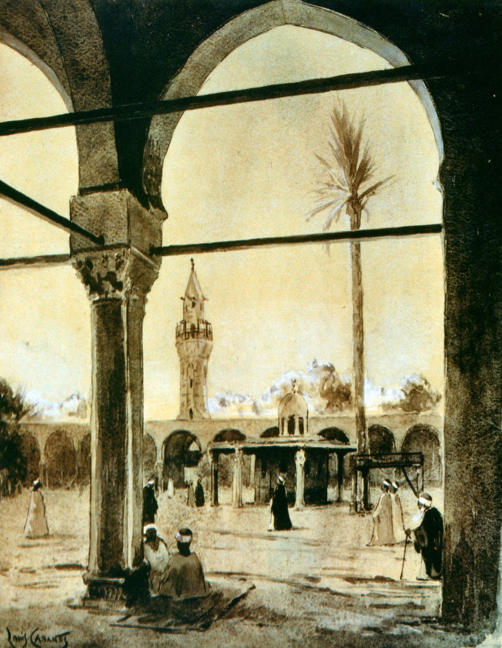 Moskeen, Kairo, Egypt, 1928 av Louis Cabanes