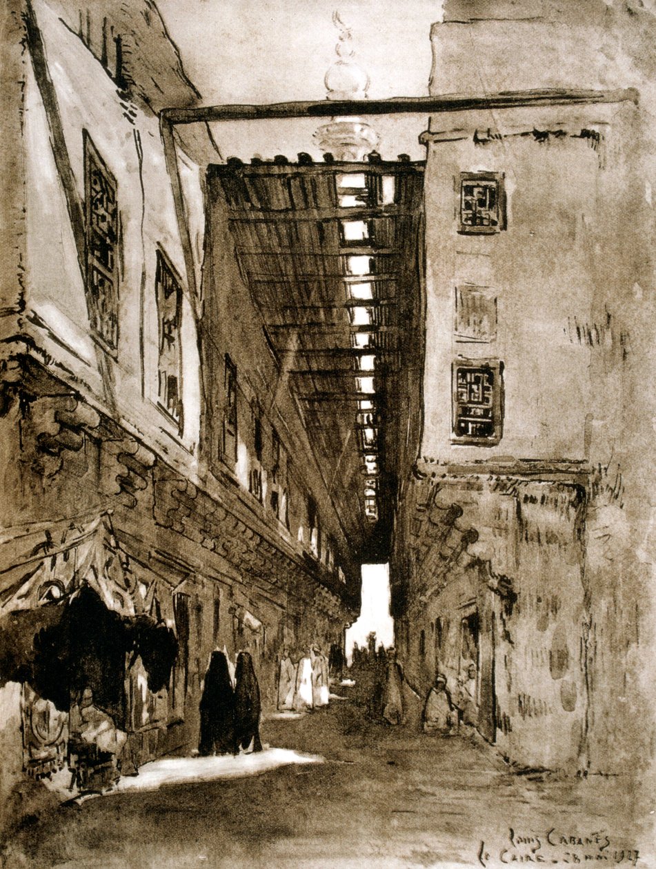 Souks, Kairo, 1928 av Louis Cabanes
