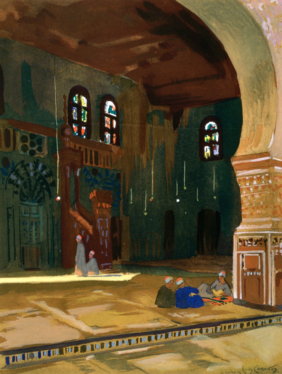 Moskeen til Sultan al-Ghuri, Kairo, Egypt, 1928 av Louis Cabanes