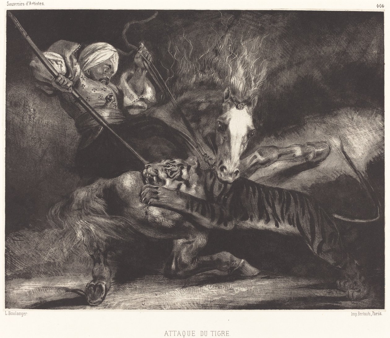 Tigerangrep av Louis Candide Boulanger