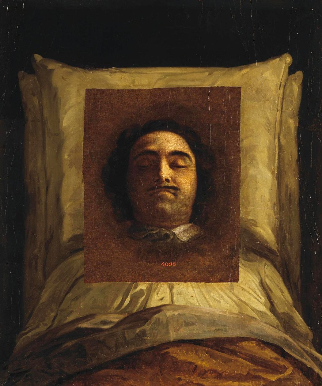 Pierre le Grand - Peter I på hans dødsleie par Caravaque, Louis (1684-1754). Olje på lerret, størrelse: 77x64 av Louis Caravaque