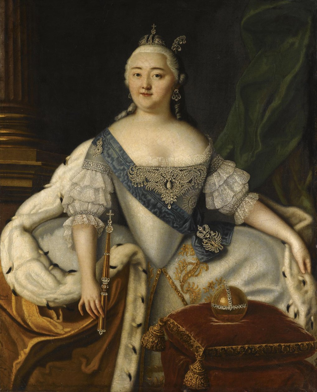 Portrett av keiserinne Elisabeth 1709-1762 av Louis Caravaque