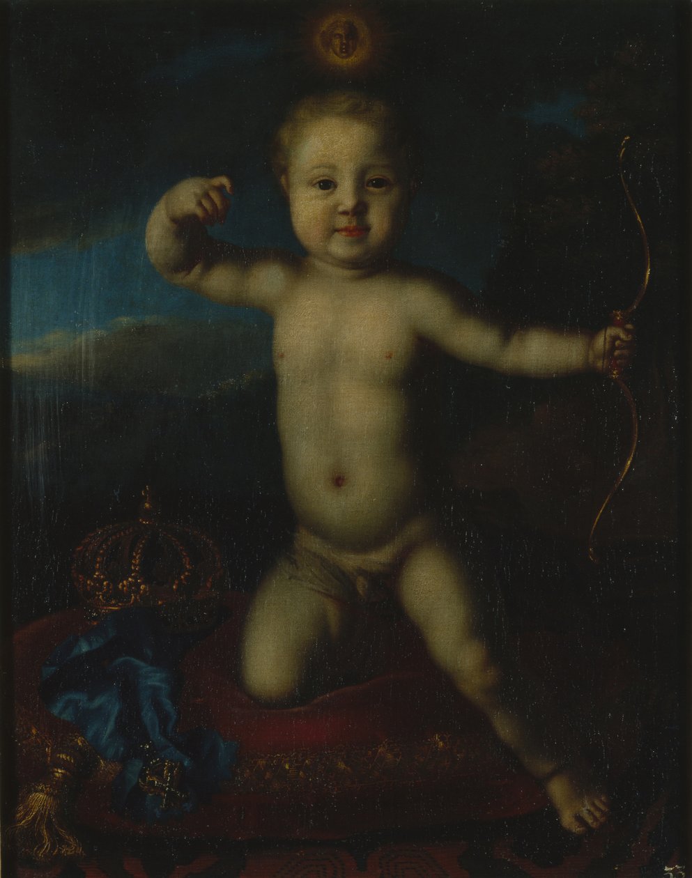 Portrett av Tsarevich Peter Petrovich av Russland 1715-1719 som Amor av Louis Caravaque